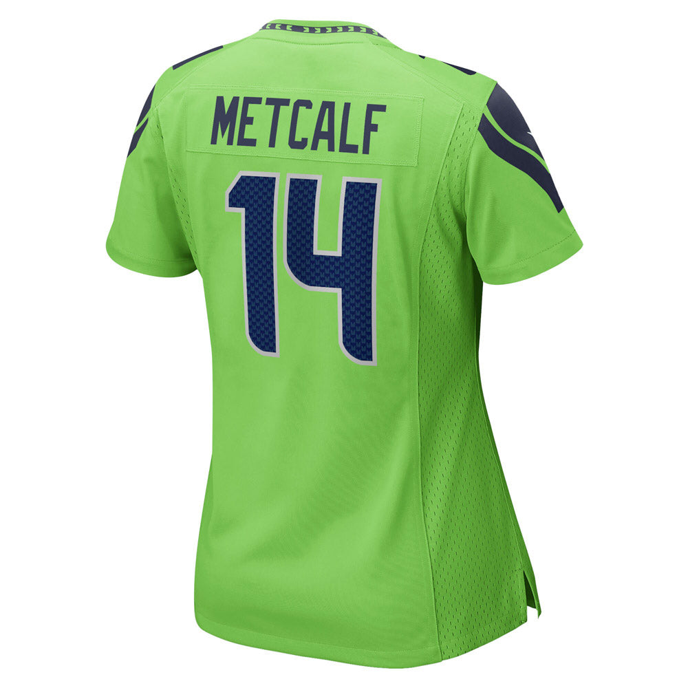 Women's Seattle Seahawks DK Metcalf Game Jersey Neon Green