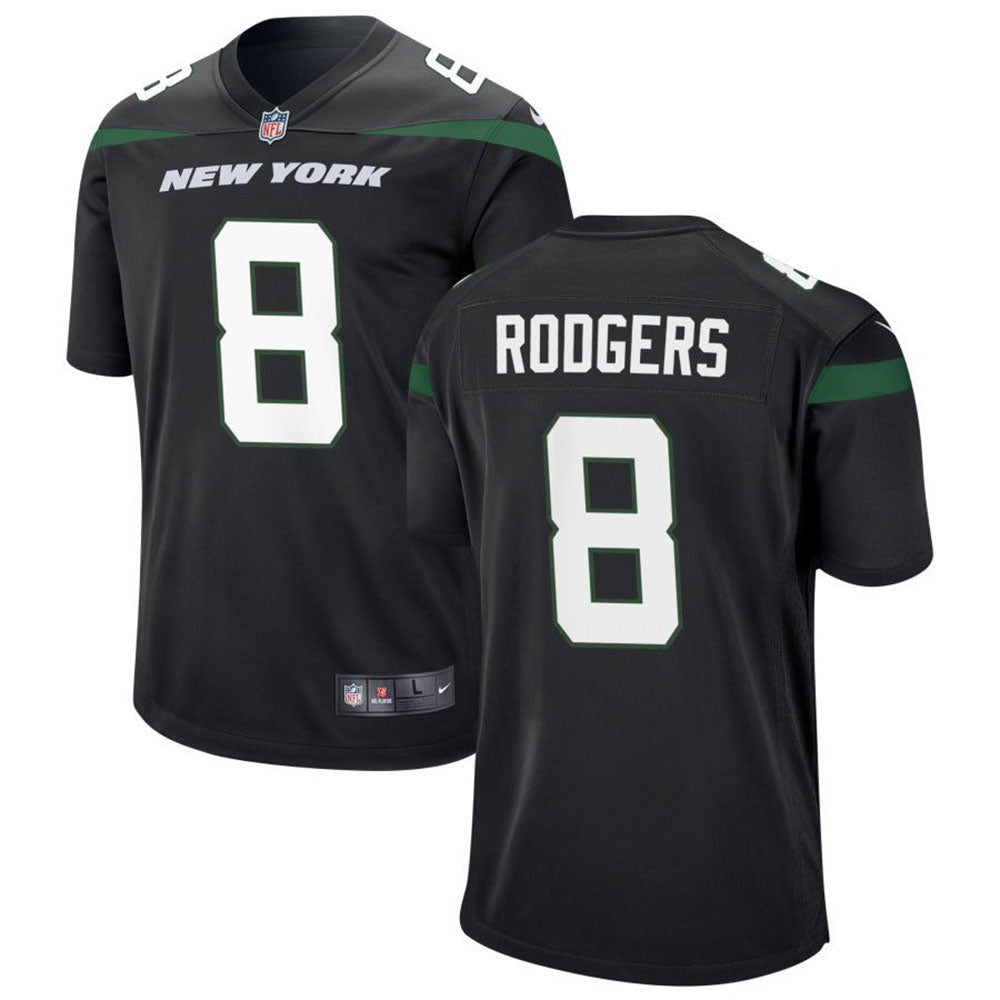 Men's New York Jets Aaron Rodgers Game Jersey - Black