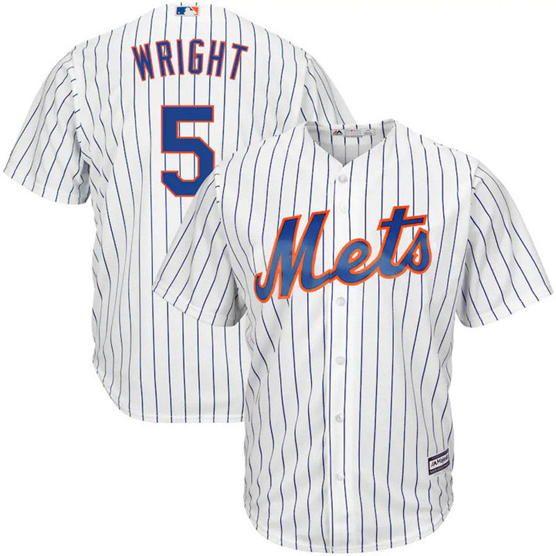 Men's New York Mets David Wright Replica Home Jersey - White